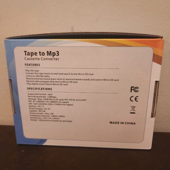 Portable Cassette Tape Player Recorder with Radio - Picture 3 of 5